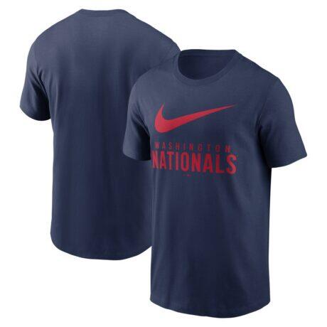 Washington Nationals Nike Swoosh T-Shirt - Navy - Front View