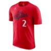 Kawhi Leonard LA Clippers Jordan Brand Statement Edition Name & Number T-Shirt - Red - Back View