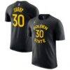 Stephen Curry Golden State Warriors Jordan Brand Statement Edition Name & Number T-Shirt - Black - Front View
