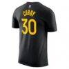 Stephen Curry Golden State Warriors Jordan Brand Statement Edition Name & Number T-Shirt - Black - Side View