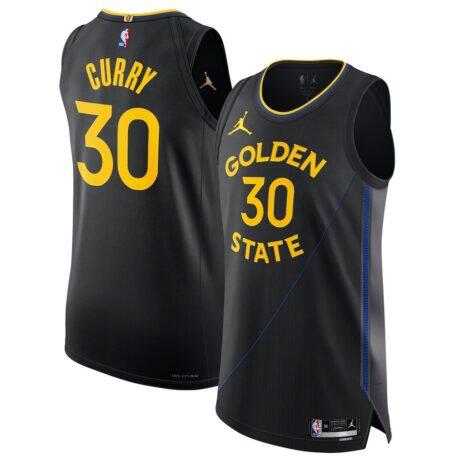 Stephen Curry Golden State Warriors Jordan Brand 2024/25 Authentic Jersey - Black - Front View