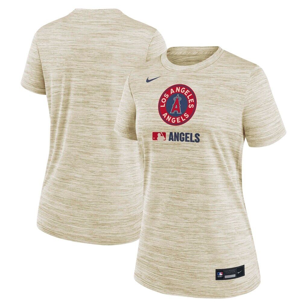 Los Angeles Angels Nike Women’s Authentic Collection City Connect Velocity Dri-FIT T-Shirt – Natural