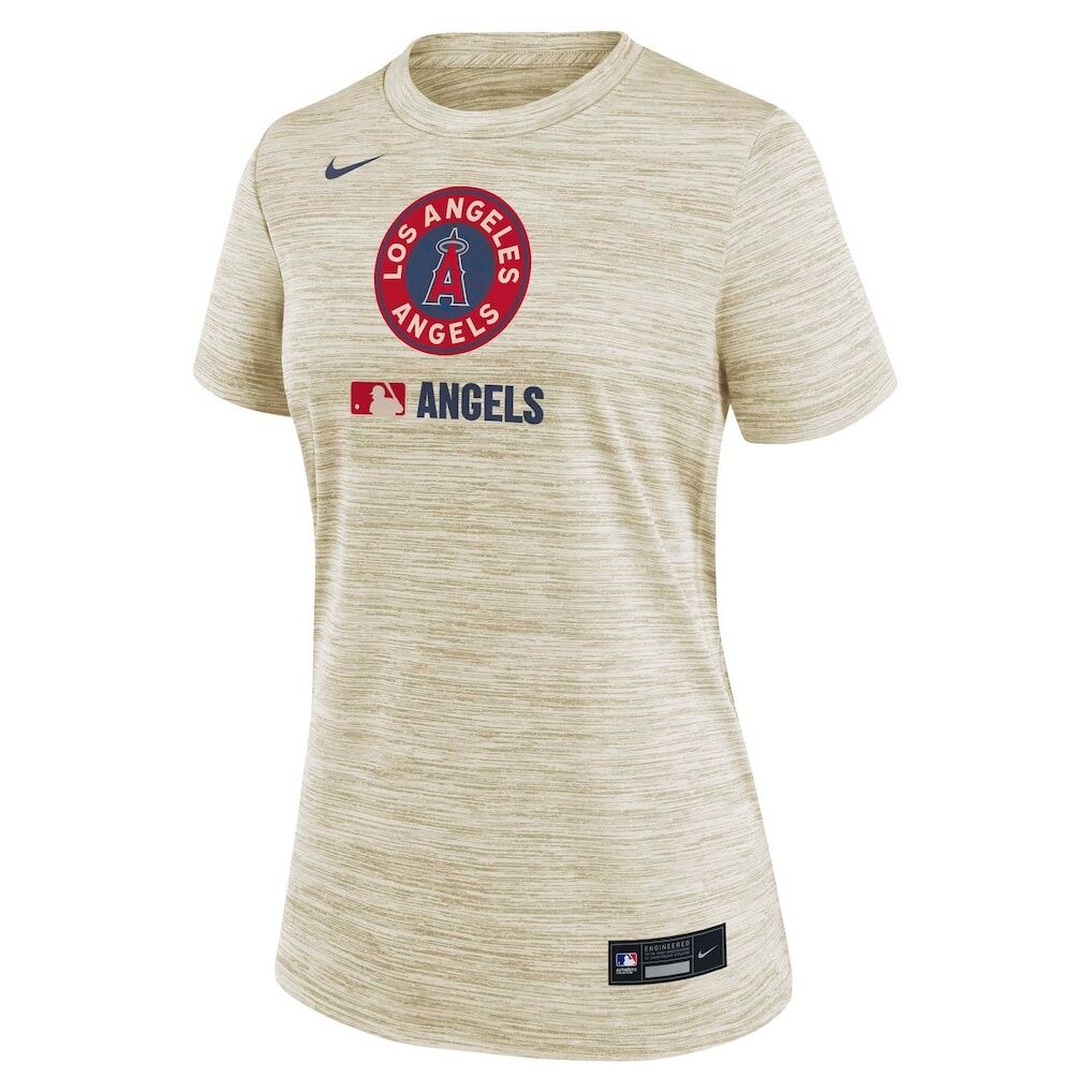 Los Angeles Angels Nike Women’s Authentic Collection City Connect Velocity Dri-FIT T-Shirt – Natural