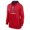 Los Angeles Angels Nike Women's Authentic Collection Therma-FIT Hoodie - Red - Side View