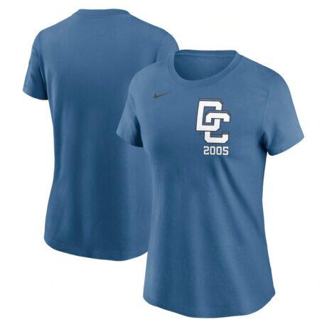 Washington Nationals Nike Women's 2025 City Connect Wordmark T-Shirt - Blue - Detail View