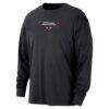 Chicago Bulls Nike Courtside Oversized Long Sleeve T-Shirt - Black - Side View