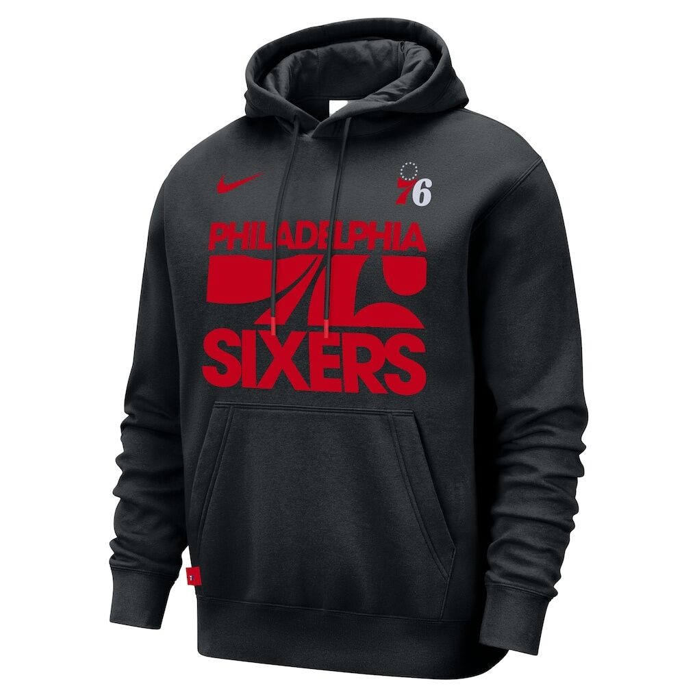 Philadelphia 76ers Nike Courtside Club Pullover Hoodie