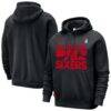 Philadelphia 76ers Nike Courtside Club Pullover Hoodie - Black - Front View