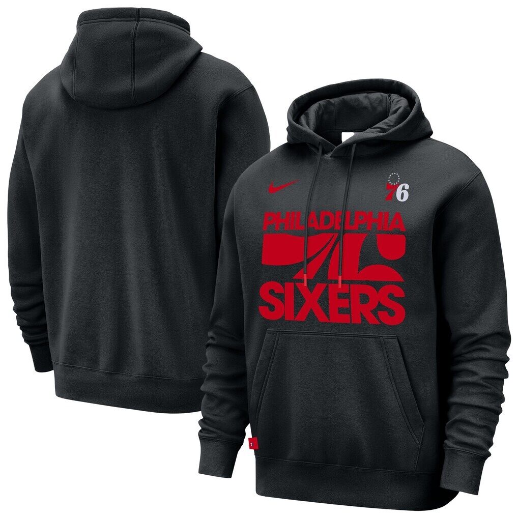 Philadelphia 76ers Nike Courtside Club Pullover Hoodie