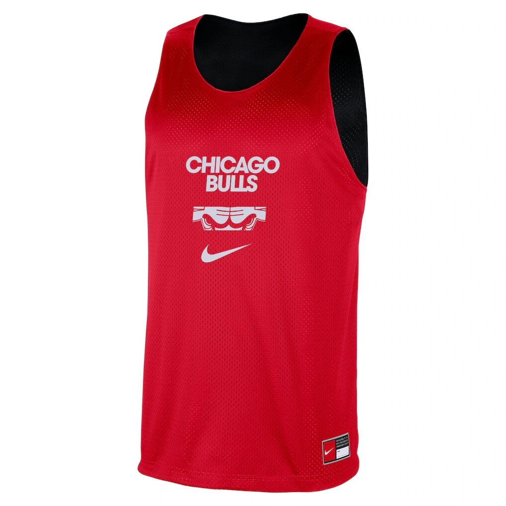 Chicago Bulls Nike Courtside Reversible Mesh Practice Jersey - Red/Black