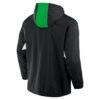 Austin FC Fashion7 Free Kick Woven Quarter-Zip Hoodie Jacket - Black - Detail View
