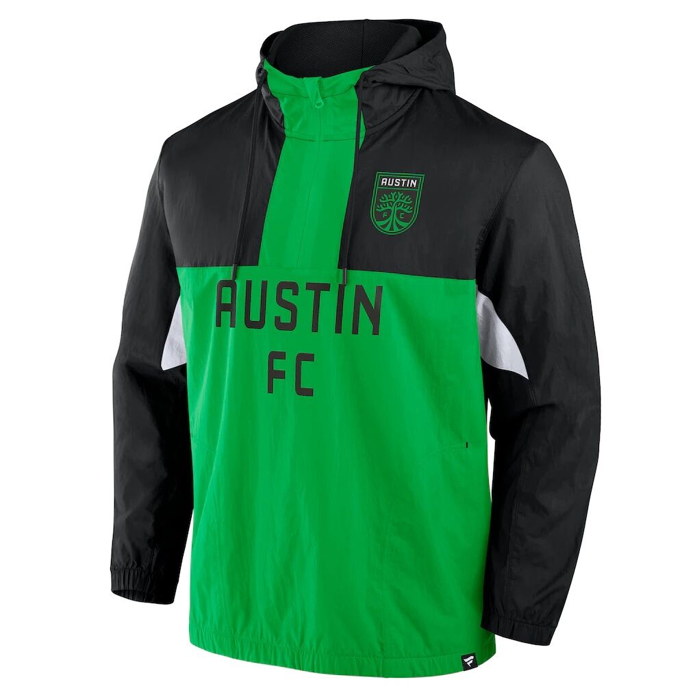 Austin FC Fashion7 Free Kick Woven Quarter-Zip Hoodie Jacket