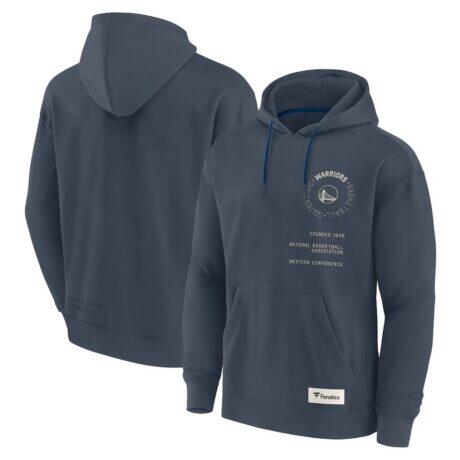 Golden State Warriors Fashion7 Future Ground Info Elements Premium Pullover Hoodie - Blue - Front View