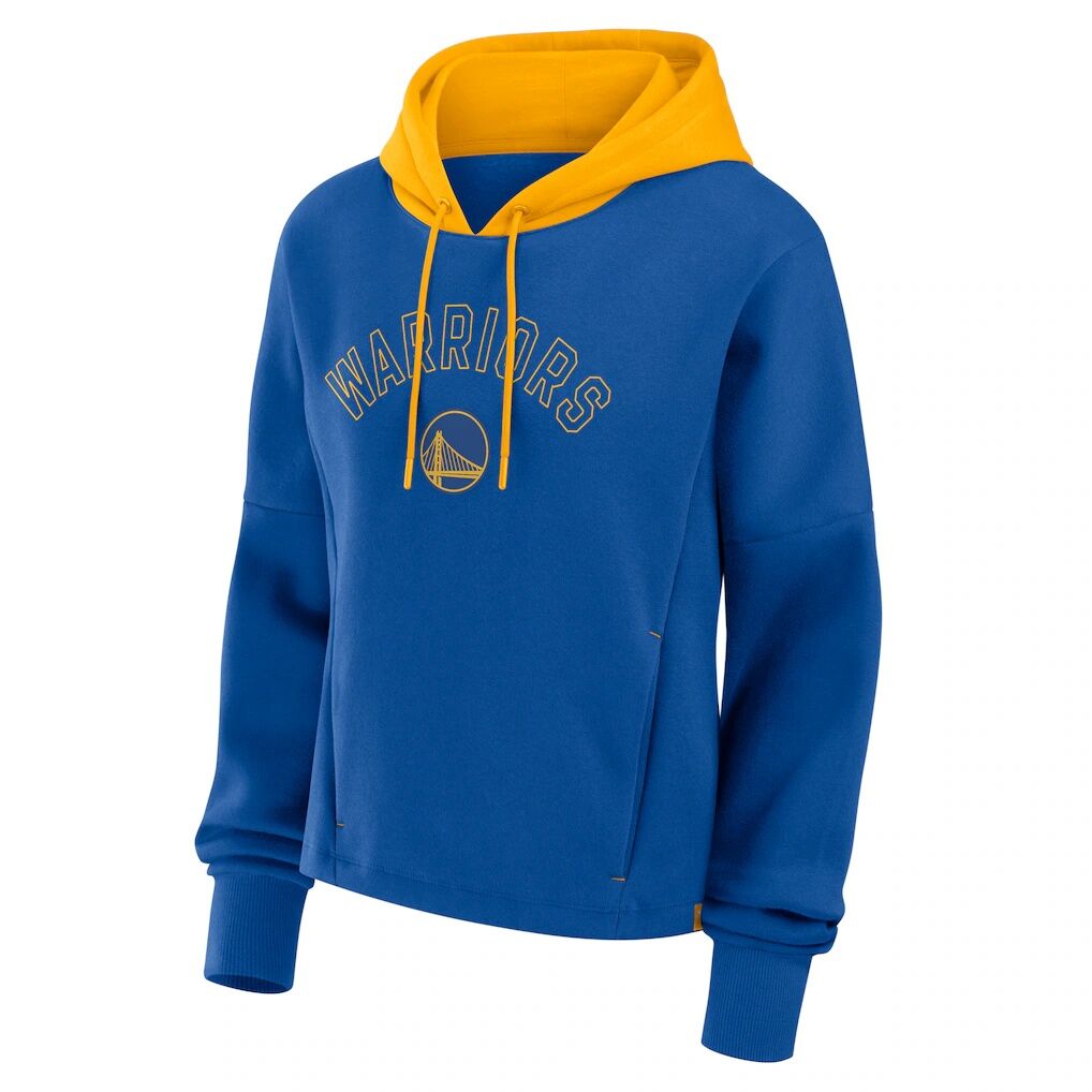 Golden State Warriors Fashion7 Women’s Post Up Boxy Pullover Hoodie – Deep Royal