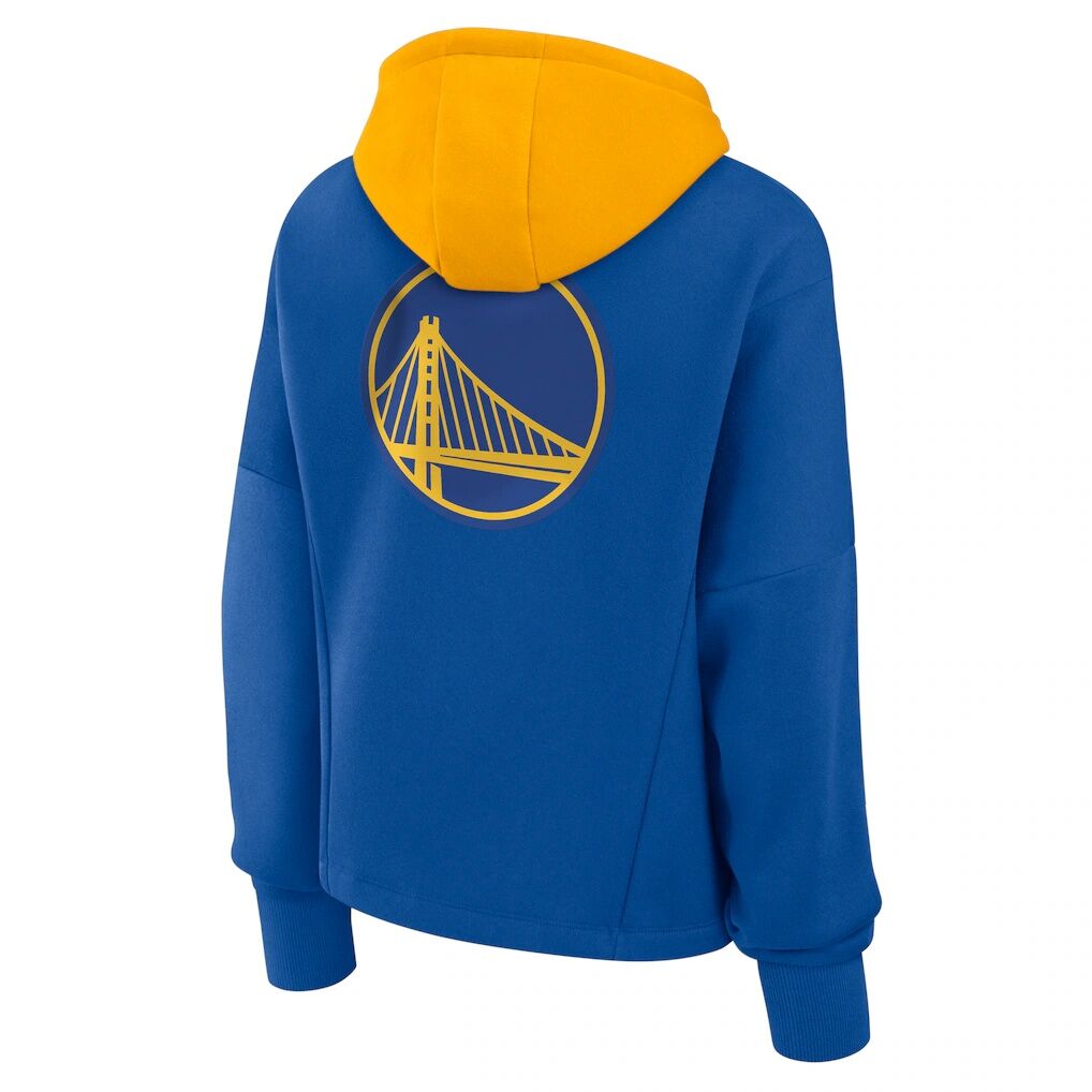 Golden State Warriors Fashion7 Women’s Post Up Boxy Pullover Hoodie – Deep Royal