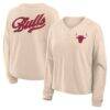 Chicago Bulls Fashion7 Women's Boxed Out Drop Fashion Long Sleeve T-Shirt - - Front View