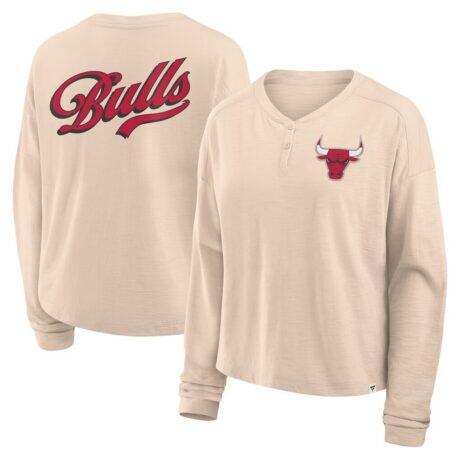 Chicago Bulls Fashion7 Women's Boxed Out Drop Fashion Long Sleeve T-Shirt - - Front View