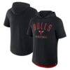 Chicago Bulls Fashion7 Pass Legend Raglan Hoodie T-Shirt - Black - Front View