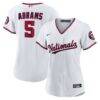 CJ Abrams Washington Nationals Nike Women's Home Replica Player Jersey - White - Front View