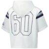 Dallas Cowboys The Wild Collective Women's Mesh Short Sleeve Hoodie T-Shirt - White - Detail View