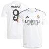 Kylian Mbappé Real Madrid adidas 2024/25 Home Authentic Player Jersey - White - Front View