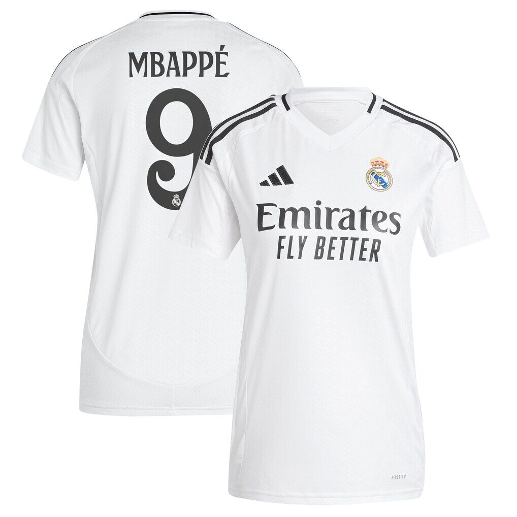 Kylian Mbappé Real Madrid adidas Women’s 2024/25 Home Replica Player Jersey