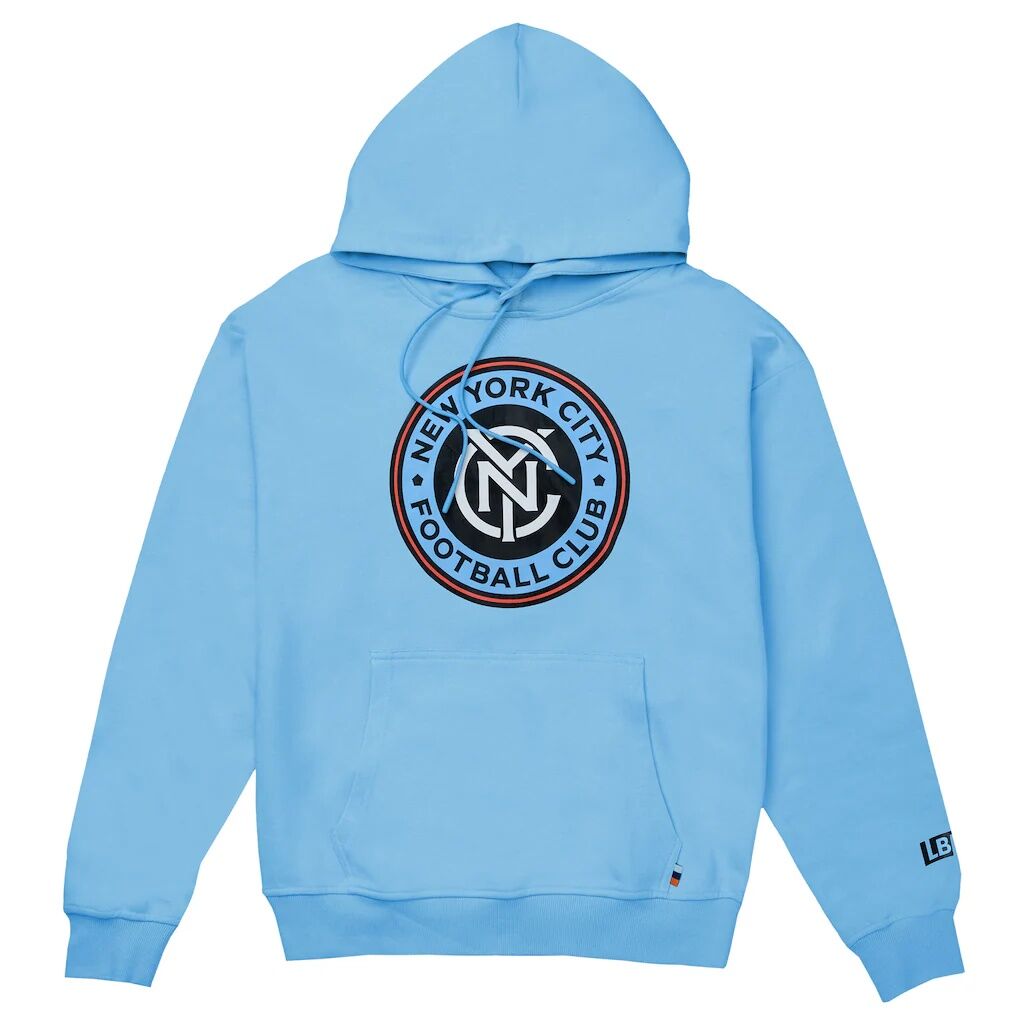 New York City FC Live Breathe Futbol Unisex Crest Pullover Hoodie - Sky Blue