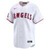 Los Angeles Angels Nike Home Limited Jersey - White - Side View