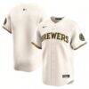 Milwaukee Brewers Nike Home Limited Jersey - Cream - Front View
