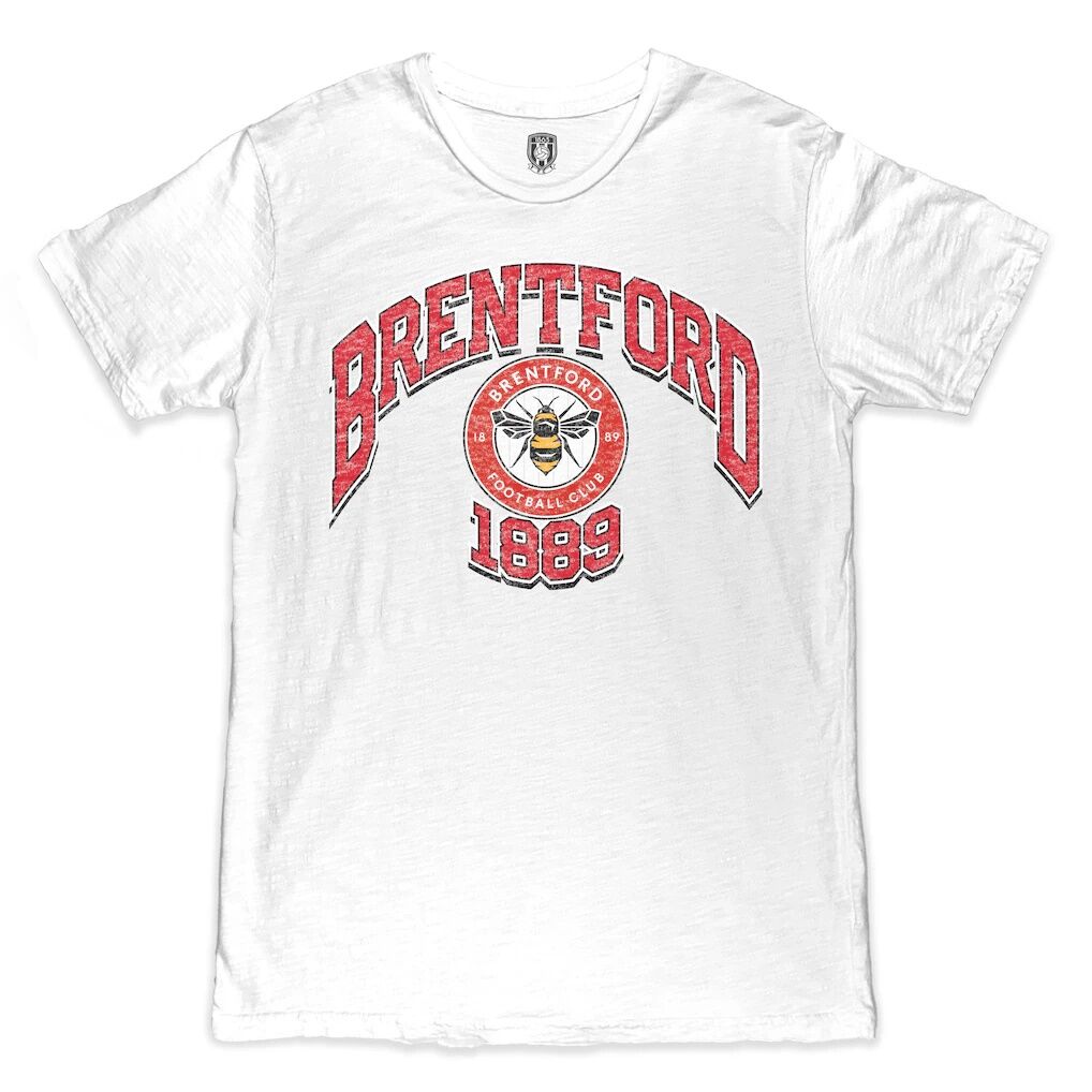 Brentford FC 1863FC Retro Wordmark Slub T-Shirt