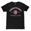 Brentford FC 1863FC Founded Locale Slub T-Shirt - Black - Front View