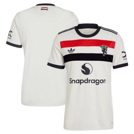 Manchester United adidas Originals 2024/25 Third Replica Jersey - Cream - Front View