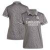 Real Madrid adidas Originals Women's 2024/25 Third Replica Jersey - Charcoal - Front View