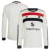 Manchester United adidas Originals 2024/25 Third Replica Long Sleeve Jersey - Cream - Front View