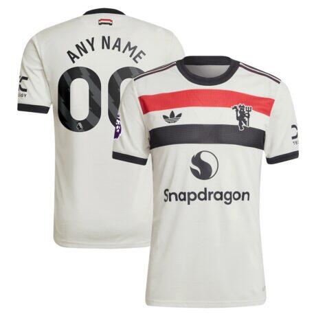 Manchester United adidas Originals 2024/25 Third Custom Authentic Jersey - Cream - Front View