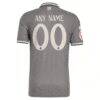 Real Madrid adidas Originals 2024/25 Third Authentic Custom Jersey - Charcoal - Detail View