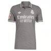 Real Madrid adidas Originals 2024/25 Third Authentic Custom Jersey - Charcoal - Side View