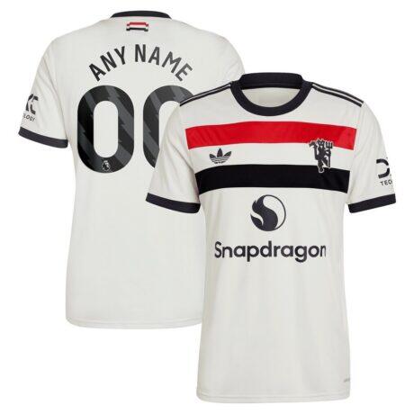 Manchester United adidas Originals 2024/25 Third Custom Replica Jersey - Cream - Front View