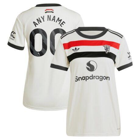 Manchester United adidas Originals Women's 2024/25 Third Custom Replica Jersey - Cream - Front View