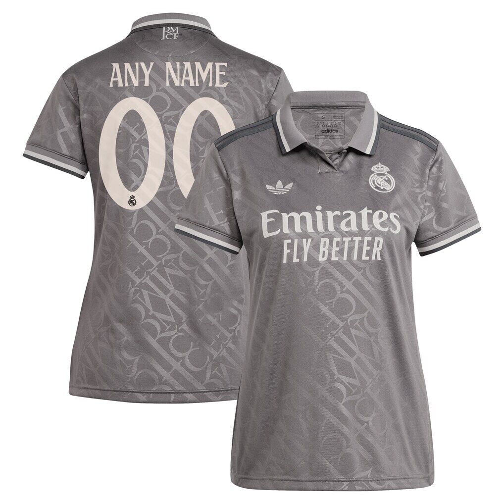 Real Madrid adidas Originals Women's 2024/25 Third Replica Custom Jersey