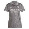 Real Madrid adidas Originals Women's 2024/25 Third Replica Custom Jersey - Charcoal - Side View