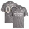 Real Madrid adidas Originals Youth 2024/25 Third Replica Custom Jersey - Charcoal - Front View