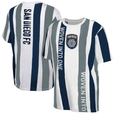 San Diego FC Youth High Stepping T-Shirt - White - Front View