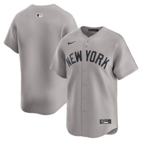 New York Yankees Nike Away Limited Jersey - Gray - Front View
