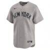 New York Yankees Nike Away Limited Jersey - Gray - Side View