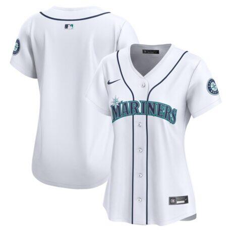 Seattle Mariners Nike Women's Home Limited Jersey - White - Front View