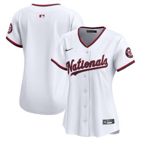 Washington Nationals Nike Women's Home Limited Jersey - White - Front View