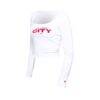 St. Louis City SC 5th & Ocean by New Era Women's Leisure Cropped Long Sleeve T-Shirt - White - Side View