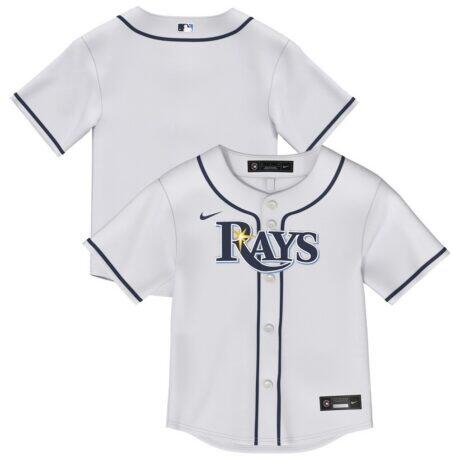 Tampa Bay Rays Toddler Home Replica Jersey - White - Front View