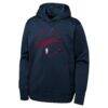 LA Clippers Nike Youth Performance Practice Spotlight Pullover Hoodie - Navy - Back View